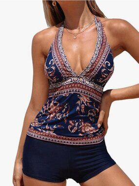 CUPSHE Women's Tankini Sets Two Piece Swimsuit High - large